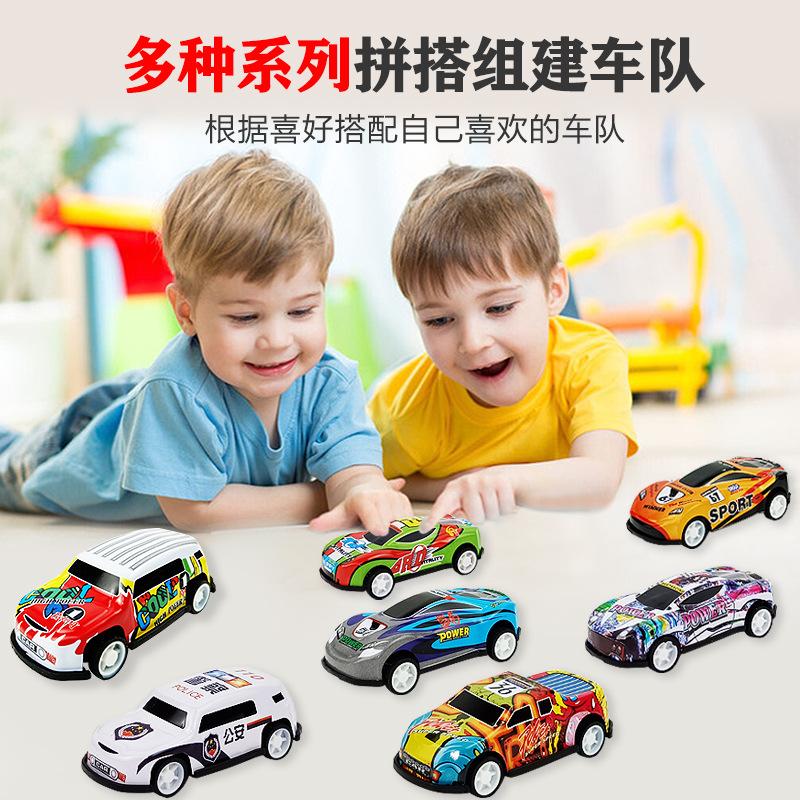 Alloy Car, Pull Back Mini Simulation Drop-Resistant Car Children'S Toy Car Street Stall