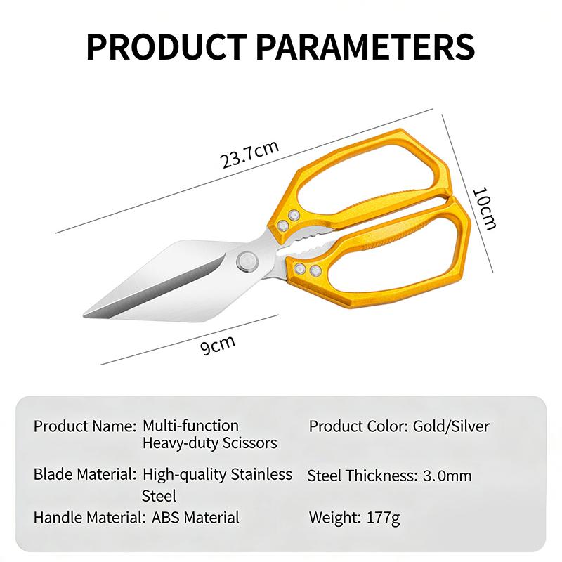 Kitchen Scissors Heavy Duty Stainless Steel Multifunctional Bone Cutting Sharp Accessories