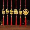 1Pcs Gold Lucky Design Red Tassels Chinese New Year 2027 Goat Hanging Ornaments For Spring Festival Home Wall Decor