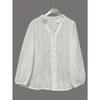 2026 New V Neck Long Sleeve Hollow Out Lace Shirt Fashion Women Office Lady Stand Collar Ruffle Blouse New Loose Elegant Sweet Solid Color Top