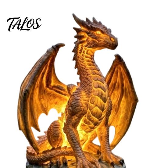 Dekorative Verandalampen Drachen Solar-Gartenleuchte, Outdoor Gotische Mittelalterliche Statuenlampe, Wasserdichte Elfen-Atmosphäre Zubehör Harzskulptur