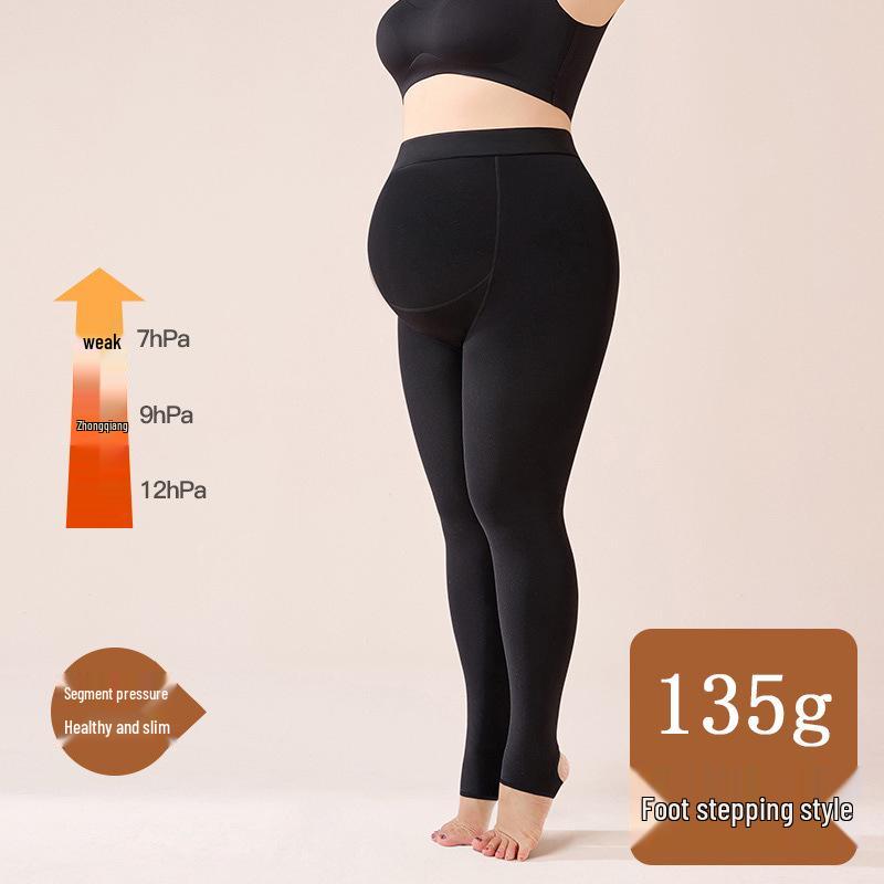 Maternity Leggings with Velvet Warmth - Spring/Summer 2026 Collection M Universal (85-160 kg)