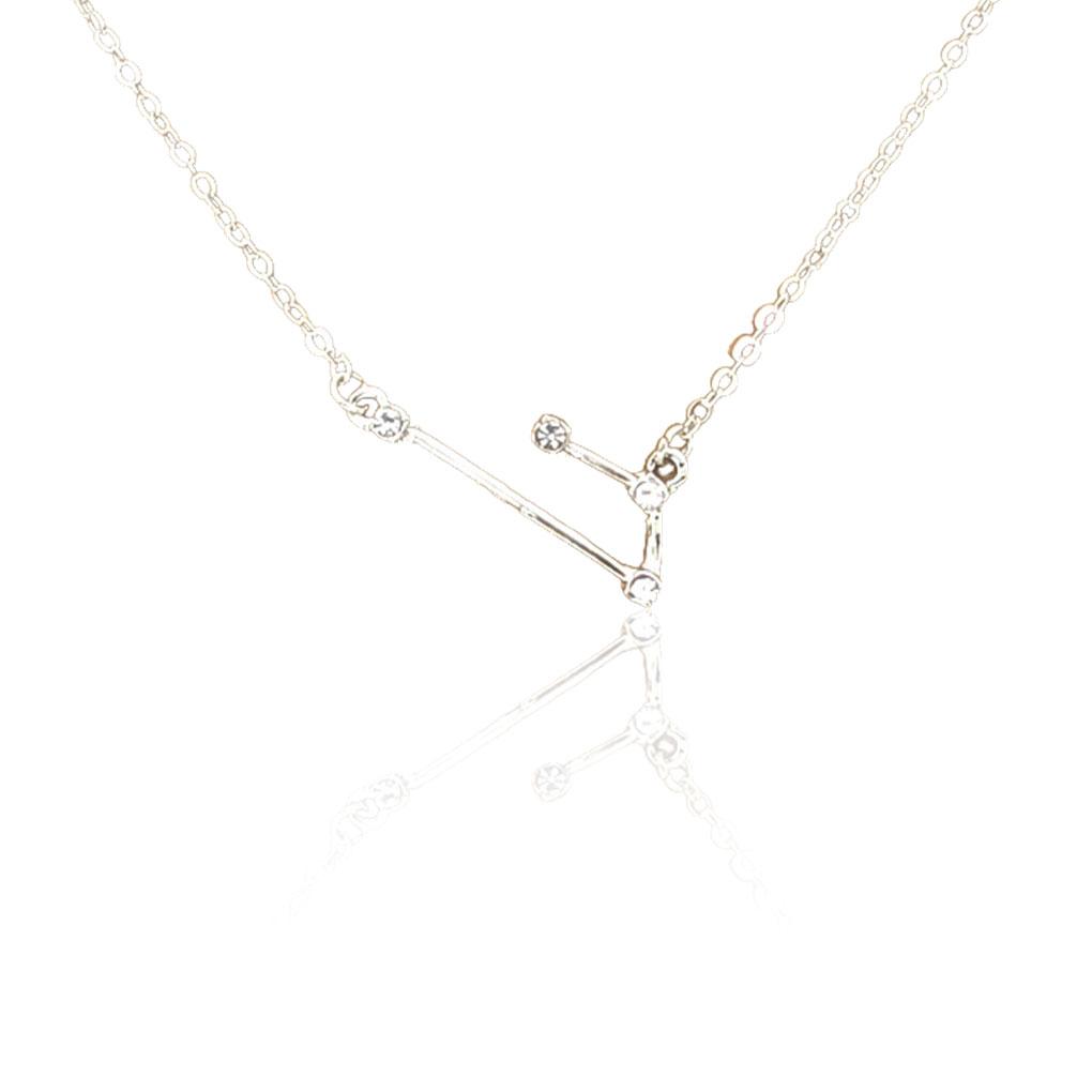 Ins Twelve Chic Friendship Necklace Sign Chain Jewelry Creative Charm Pendant DIY Rhinestone Zodiac for Lover Festival Gifts