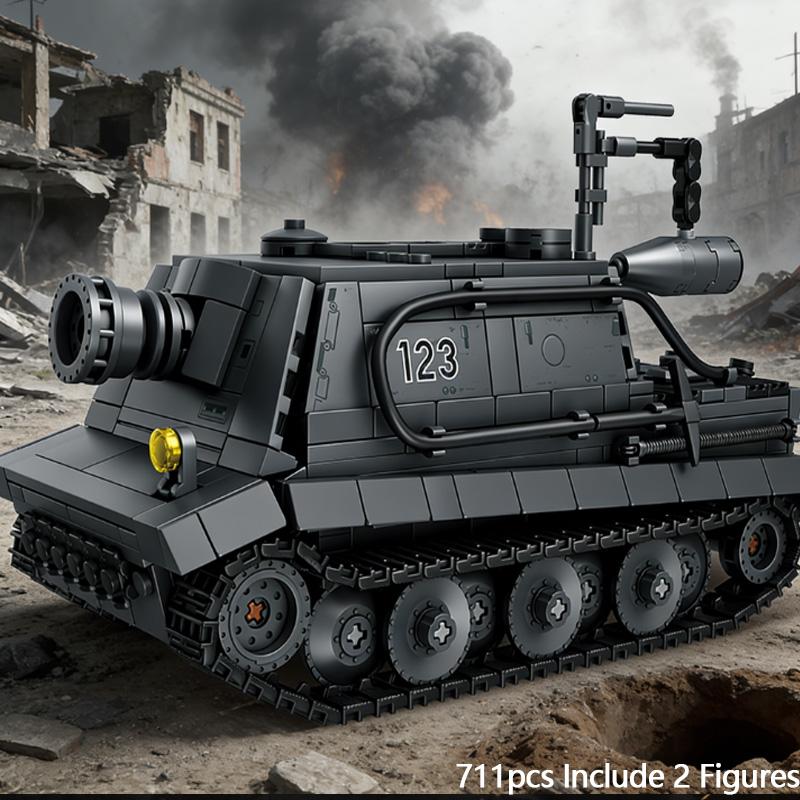 RW61 Sturmtiger Tank DIY Military MOC Army Main Battle Tank Soldiers Building Blocks Bricks Set For Children Boys Gifts