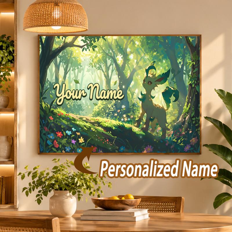 Leafeon Custom Name Diamond Painting Personalized 5D Full Drill DIY Diamond Art Home Decor