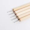 5Pcs/setof Wooden Pole Flower Needles, Manicure Pens, Double-ended Point Drill Pens, Crimping Pens, and Ball Pens Are In