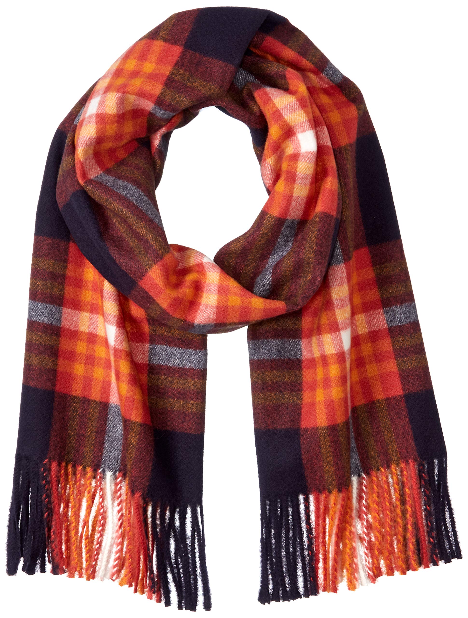 

estaa Smooth soft classic check hand total 190 55 cm [Moonbat] [Cashmere-like texture] stole, washable, women s, red, Japan, length approx. cm,