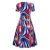 Women's Fashion Casual Independence Day Printed Short Sleeve Dress Elegant Maxi Dress