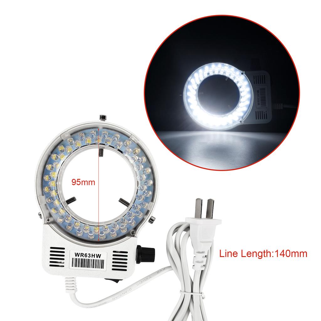 EU/US Plug Ring Light LED Illuminator Lamp Industrial Microscope Camera Illuminator Source Excellent Circle Adjustable Light