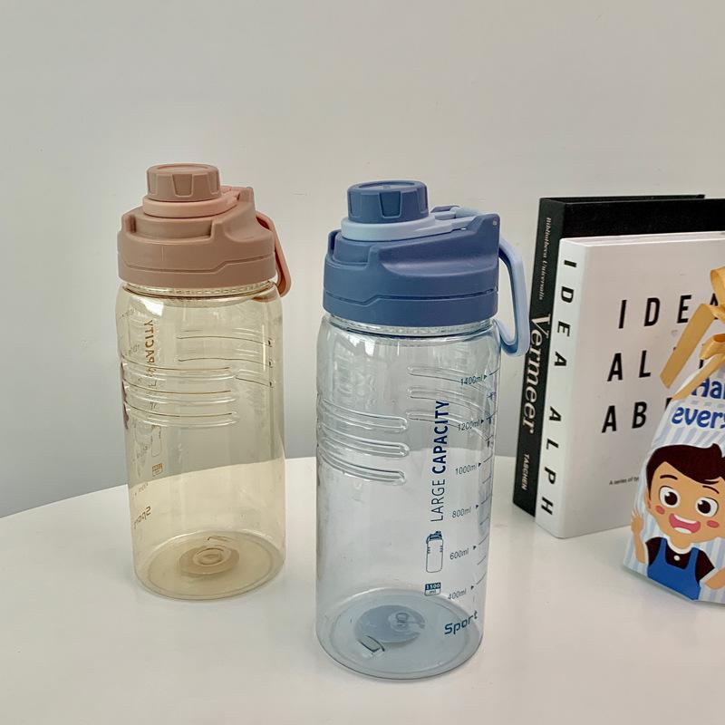 1500ml Large Capacity Sports Water Bottle with Tea Infuser, Portable Gym Water Bottle, Durable Outdoor Plastic Bottle for Men and Women