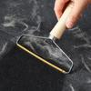 Stainless Steel Double-Sided Lint Remover with Wooden Handle for Woolen Coats