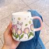 Cute Mug High Looking Cartoon Rabbit Water Cup Household Ceramic Cup Girl Heart Activity Gift Souvenir