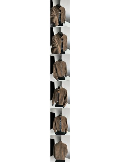 Men's Matte Leather Stand Collar Jacket - Autumn Motorcycle & Baseball Style