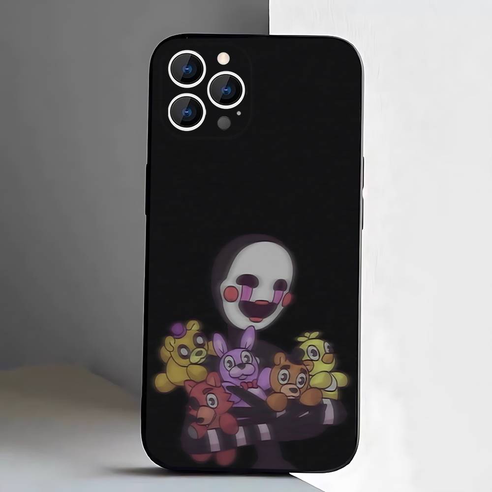Five-Nights-At-Freddys F-Fnaf Phone Case For iPhone 17,16,15,14,13,12,11,Pro,XS,Max,XR,Plus,E,SE4,Mini Black Soft Cover