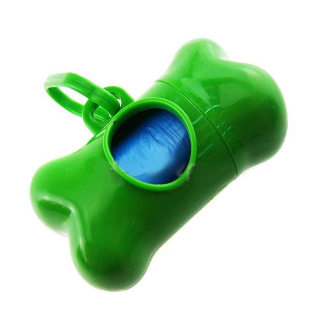 Pet Dog Bone Shape Garbage Waste Clean-up Bag Dispenser Box Carrier Holder Case