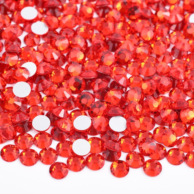 Glitter SS6 SS12 SS16 SS20 Light Rose Flat Back Crystal Stones Applique Non Hotfix Strass Glass Nail Rhinestone for DIY Craft