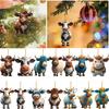 Colorful Cartoon Cow Car Hanging Ornament For Christmas Tree Home Decor
