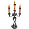 Halloween Skeleton LED Candle Lamp: Spooky Festival Skull Ornament & Pumpkin Decor