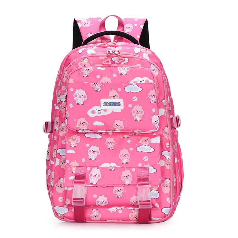 Women's Multi-Function Large Capacity Backpack Cartoon Print Student Schoolbag