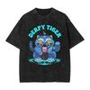 Saja Boys Kpop Demon Hunters Graphic Print T-Shirt Vintage Washed Cotton Men Women Streetwear Harajukuj Fashion Summer New Tee Casual Oversized Top