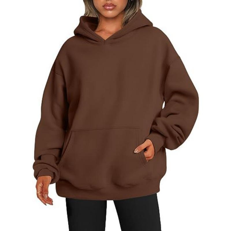 Autumn Thick Hooded Sweater Women's Hooded Pullover Sweatshirt Solid Color Oversized Loose Casual Sweatshirt