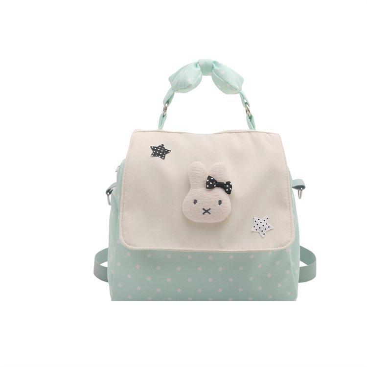 Schoolbag Japanese Ins Style Versatile Schoolbag Cute Little Bunny Polka Dot Portable Bow Backpack Girl Versatile Backpack