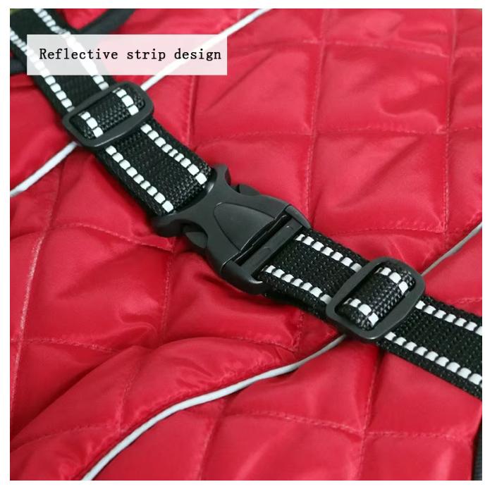 Dog Outdoor Jacket Waterproof Reflective Pet Coat Vest Winter Warm Cotton Dogs Clothing for Large Middle Dogs Labrador