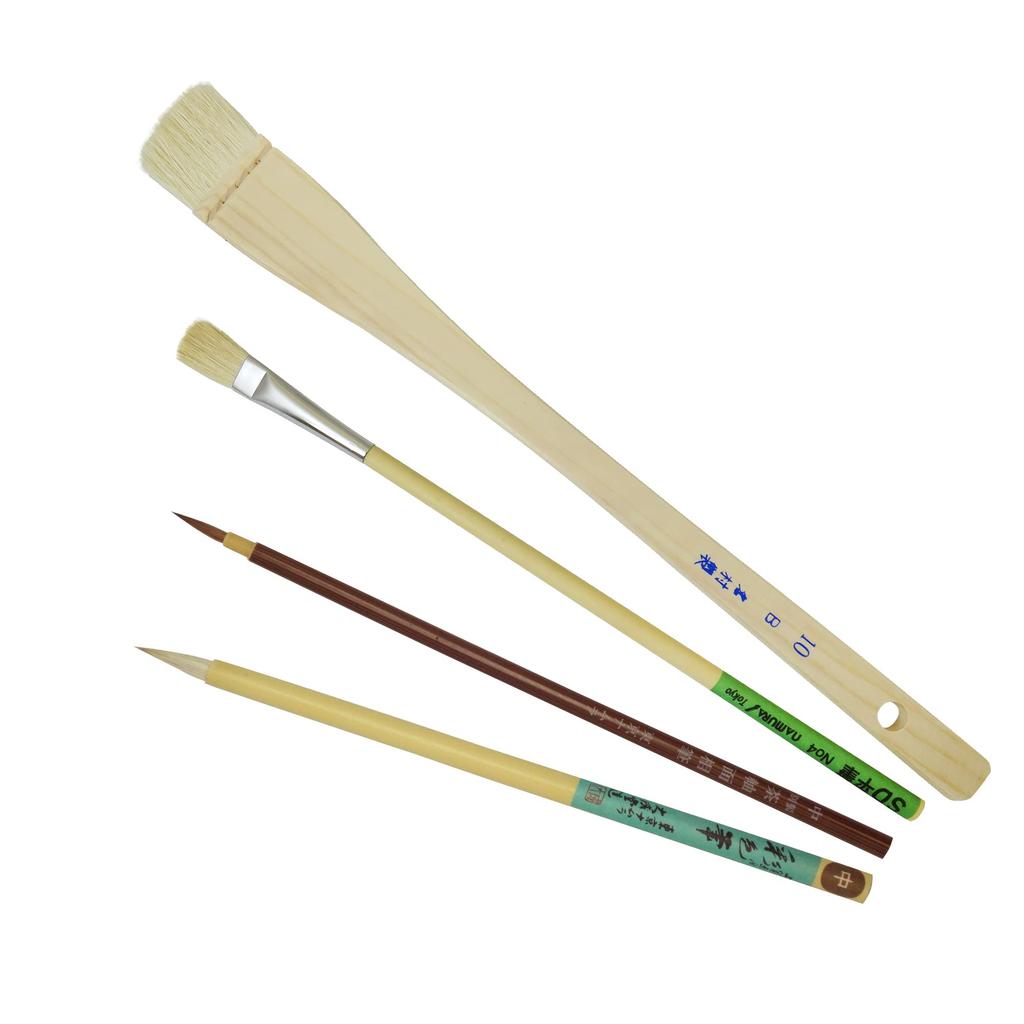 [Amazon.co.jp Exclusive] Namurataiseidou Design Japanese Painting Brush Set of 4