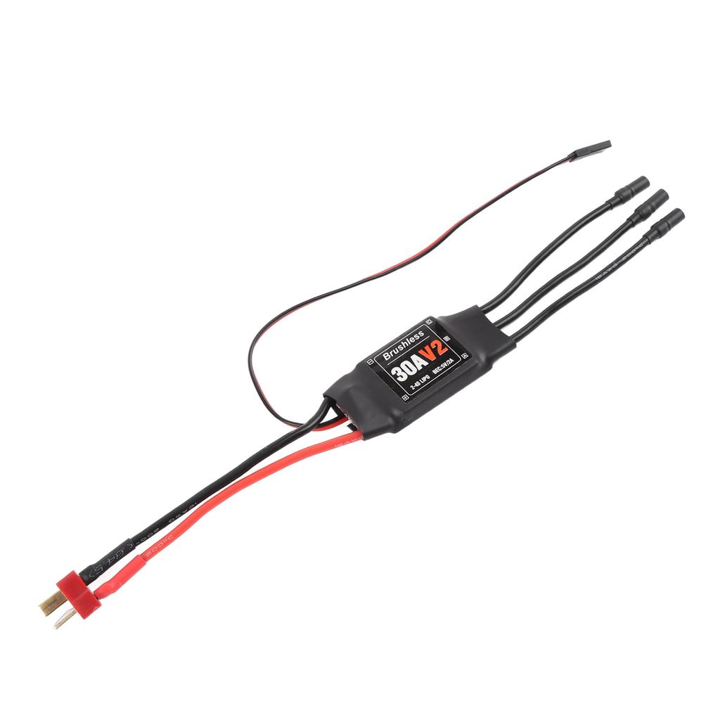 Brushless ESC 30A V2 RC Airplane Drone Motor Electric Speed Controller T Plug To Banana Female