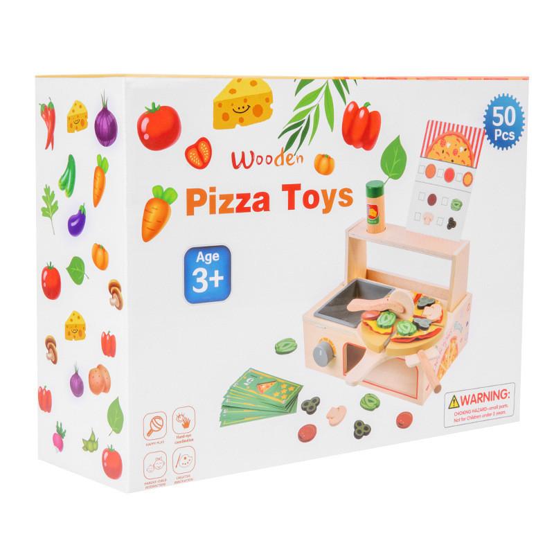 Imaginative Play Wooden Pizza Oven Toy For Kids Early Development And Fun Family