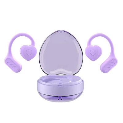 Heart-Shaped Bluetooth 5.3 Wireless Earphones with Low Latency & Ear-hook Design for Gaming
