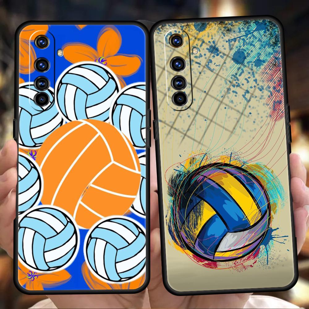 Volleyball Painted Soft TPU For Realme 9 10 11 12 13 C21 C25 C35 GT2 GT3 GT5 GT6 C63 C67 C55 C53 Pro 5G Shockproof Phone Case