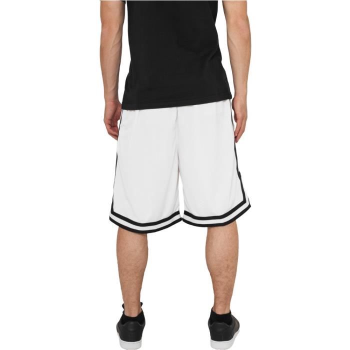 Urban Classics - MESH Shorts blanc / noir - 3XL