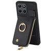 For Honor X6a 4G Case Zipper Pocket Kickstand Leather Phone Back Cover