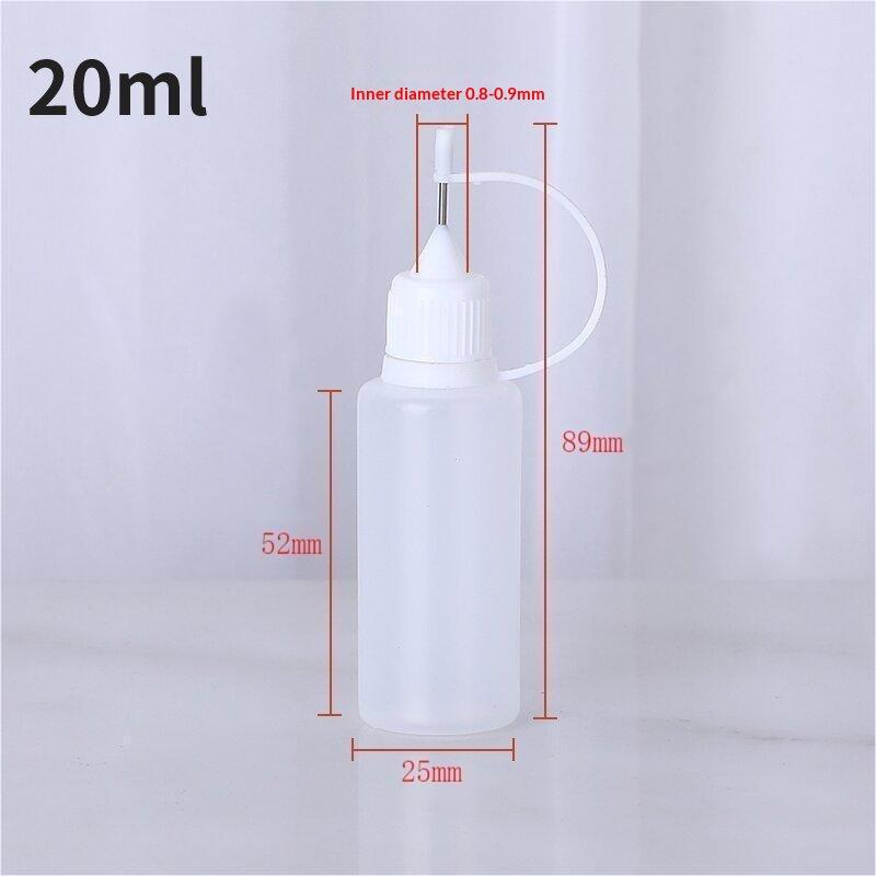 10Pcs Needle Tip Squeeze Dispensing Bottles Soft Flexible Body Multiple Sizes Perfect For Diy Crafts Glue Ink Storage