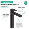 Mitigeur lavabo HANSGROHE Vernis Blend 190 sans tirette ni vidage noir mat