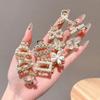 10/20pcs Rhinestone Decorative Hair Barrettes  for Girls Braid Hairstyle Accessories