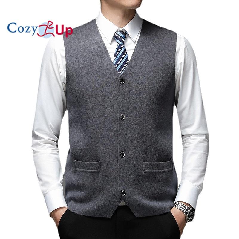 

Уютный костюм с воротником, золотой бархатный жилет, мужской деловой однотонный кардиган с рукавами, свитер XXXL темно-серого