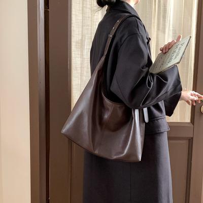 Weiche Leder-Tragetasche für Damen, Vintage, hochwertiges echtes Leder, Umhängetasche mit großem Fassungsvermögen, Unterarmtasche