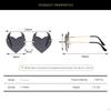 Devil Er Hert Sunglsses for Women Men Eyewer nti Glre 400 Rimless Sunglss Beches Mkeup Decortion