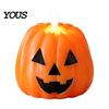 Retro Halloween Table Decoration Flameless Fake Candle, Battery Operated Stacked Pumpkin/Ghost Candle Light, Party Atmosphere Light LED Flickering
