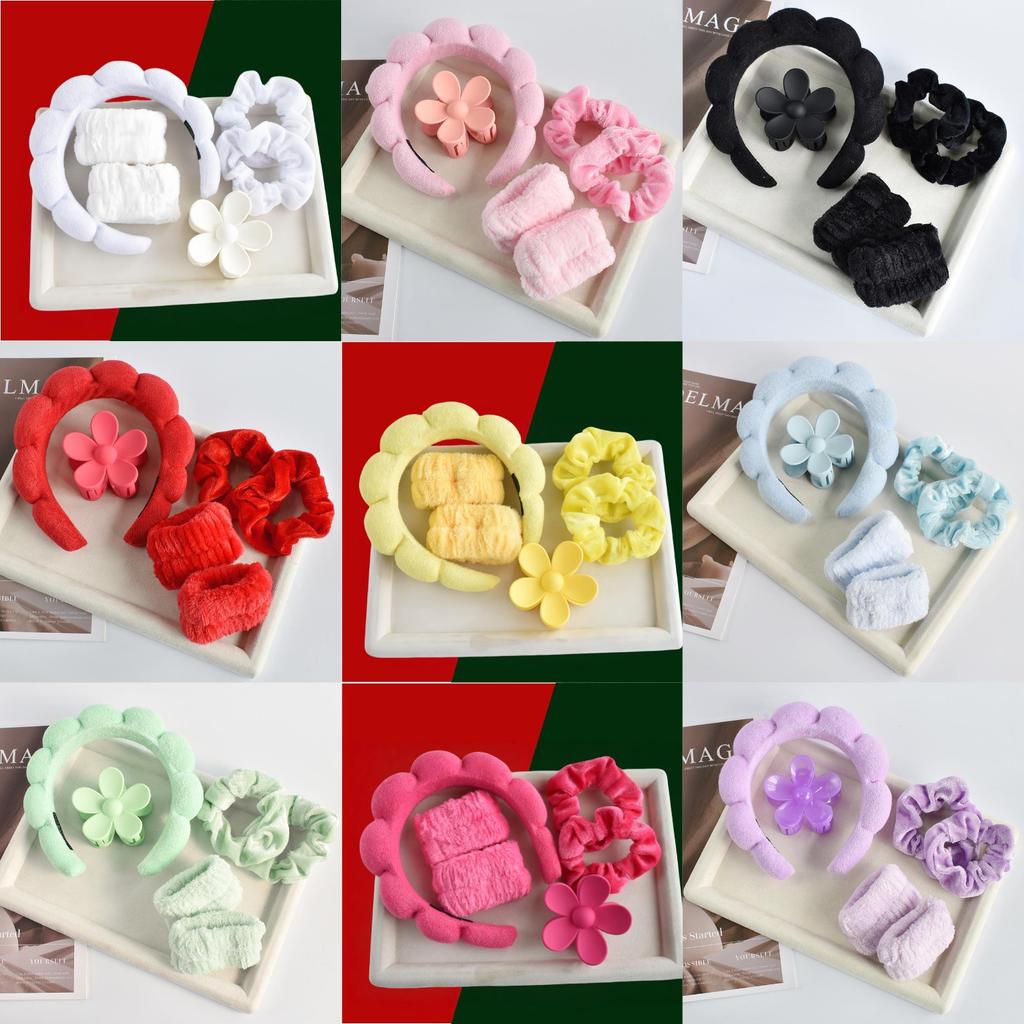 6-piece Set Of High Elasticity Hair Bands With Hair Ties And Clamps