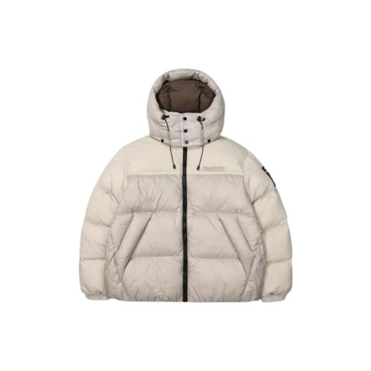 New FILA Down Jackets Unisex Ecru FS2DJF4131X-GRE