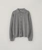BLANKROOM Collared Cardigan_Melange Gray