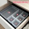 Transparent striped desk and drawer storage set, office, makeup desk divider storage box, student equipment storage and sorting
