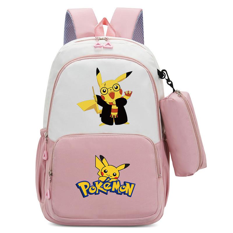 Pokemon Cartoon Printed Backpack Pencil Bag Elementary School Student Junior School Bag Backpack