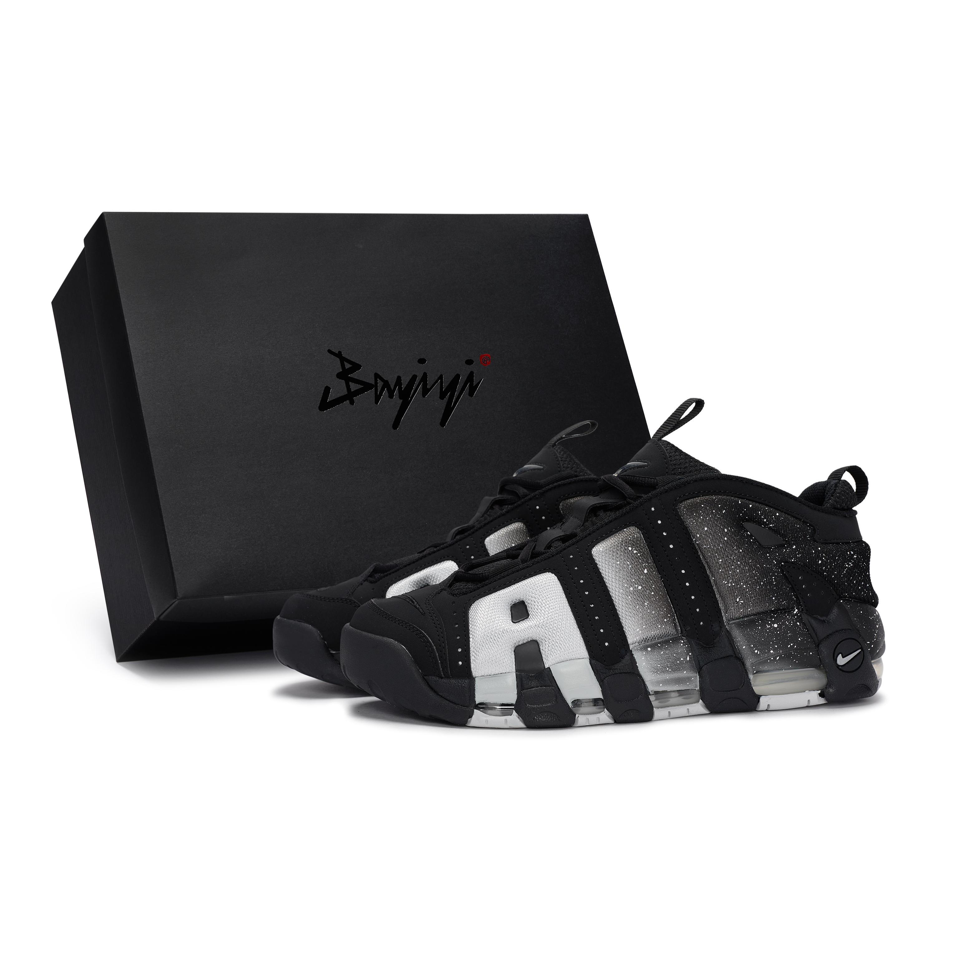 

Nike Air More Uptempo LOW 811 Manufacturing, Starry Ocean, Special Shoe Box Slip Resistant Abrasion Resistant Low top FZ3055-001(Team80-S-BOX) 38