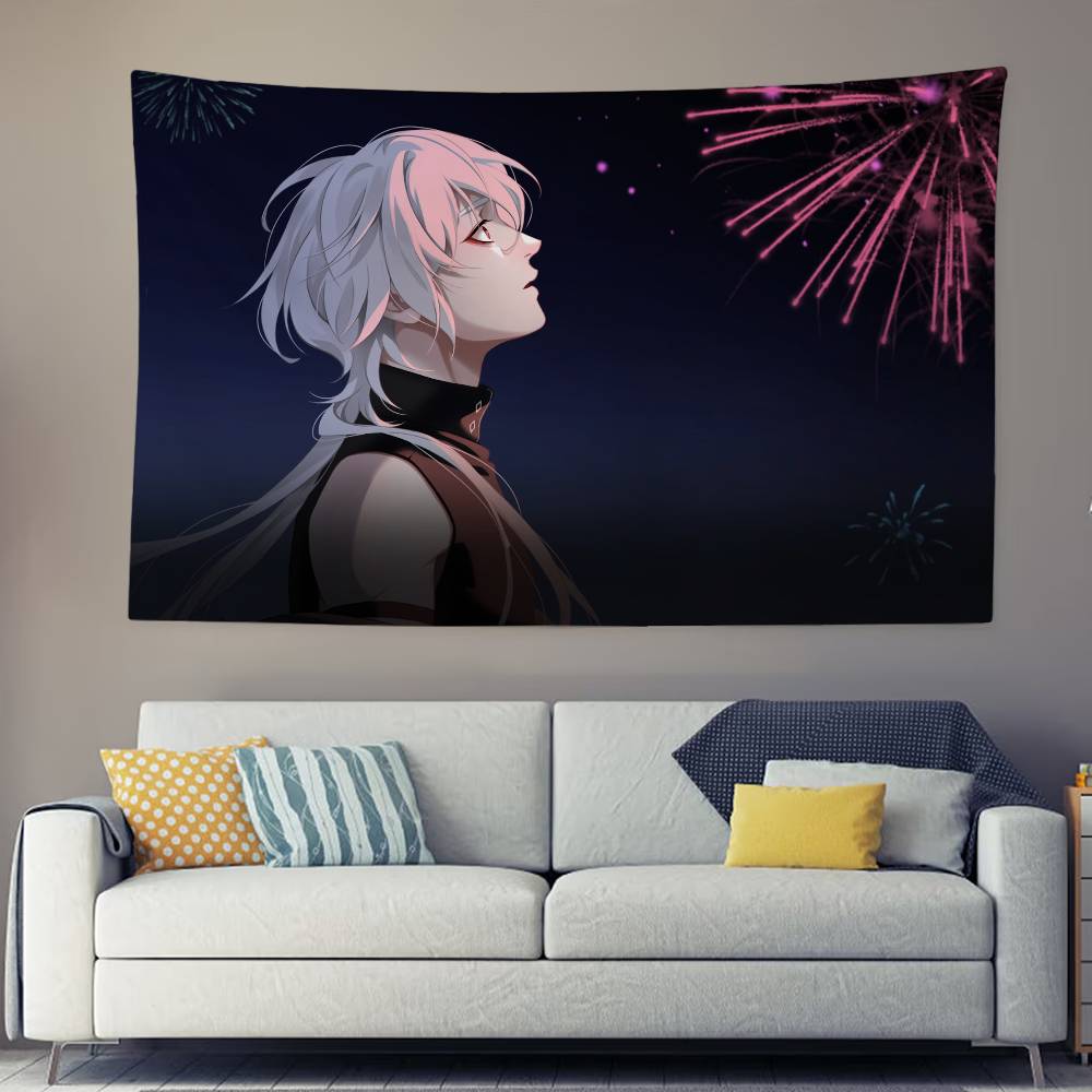 

DDeath Date Game Scene Tapestry Decorative Background Cloth for Bedroom Dorm Living Room Holiday Party Club Decor 74x94cm(29x37in)