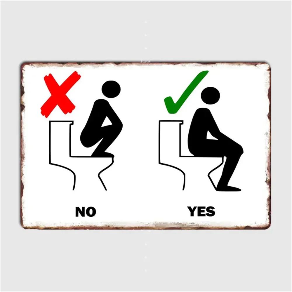 Lustiges Toilette Metallgemälde Blechschild Retro Bild Vintage Korrosion Plakette Brett Man Cave Café Bar Kino Badezimmer Wanddeko