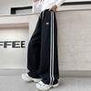 Spring Autumn Girls'  Sports Pants Teenager Wide-leg Casual Trousers Children's Straight Loose Pants Kids Clothing